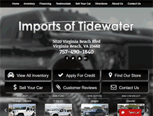 Tablet Screenshot of importsoftidewater.com